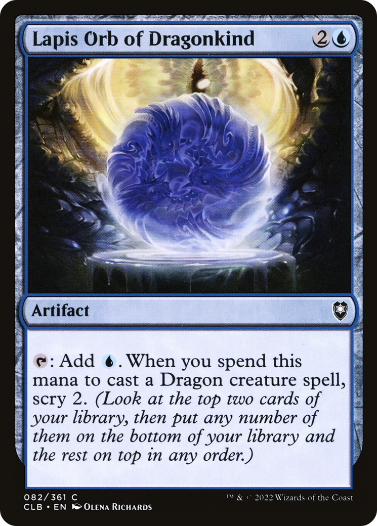 Lapis Orb of Dragonkind [Commander Legends: Battle for Baldur's Gate]-1