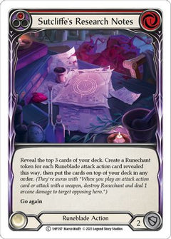 Sutcliffe's Research Notes (Red) [1HP297] (History Pack 1)-1