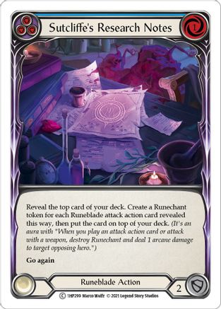 Sutcliffe's Research Notes (Blue) [1HP299] (History Pack 1)-1