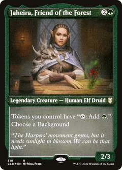 Jaheira, Friend of the Forest (CLB-518) - Commander Legends: Battle for Baldur's Gate Etched Foil-1
