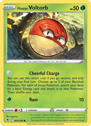 Hisuian Voltorb (002/189) [Sword & Shield: Astral Radiance]-1