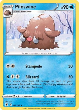 Piloswine (032/189) [Sword & Shield: Astral Radiance]-1