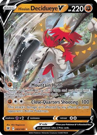 Hisuian Decidueye V (083/189) [Sword & Shield: Astral Radiance]-1