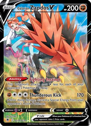 Galarian Zapdos V (TG19/TG30) [Sword & Shield: Astral Radiance]-1