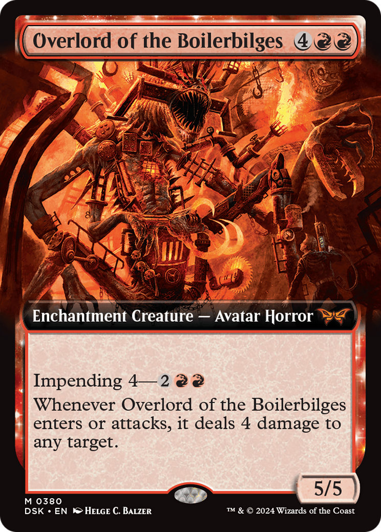 Overlord of the Boilerbilges (Extended Art) [Duskmourn: House of Horror]-1