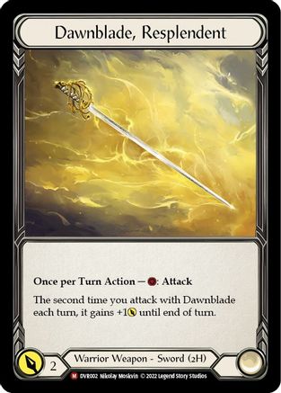 Dawnblade, Resplendent [DVR002] (Classic Battles: Rhinar vs Dorinthea)  Cold Foil-1