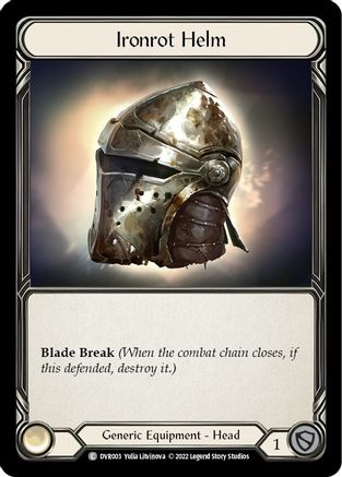 Ironrot Helm [DVR003] (Classic Battles: Rhinar vs Dorinthea)  Rainbow Foil-1