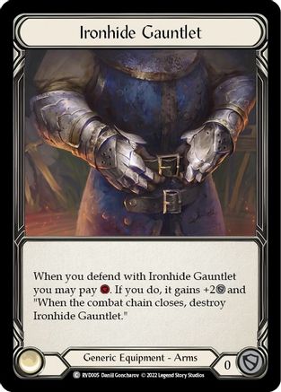 Ironhide Gauntlet [RVD005] (Classic Battles: Rhinar vs Dorinthea)  Rainbow Foil-1