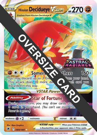 Hisuian Decidueye VSTAR (084/189) (Jumbo Card) [Sword & Shield: Astral Radiance]-1