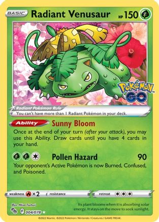 Radiant Venusaur (004/078) [Pokémon GO]-1