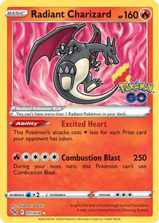 Radiant Charizard (011/078) [Pokémon GO]-1