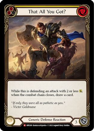 That All You Got? [UPR189] (Uprising)  Rainbow Foil-1