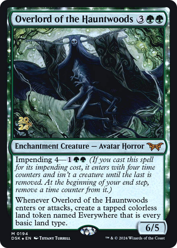 Overlord of the Hauntwoods [Duskmourn: House of Horror Prerelease Promos]-1