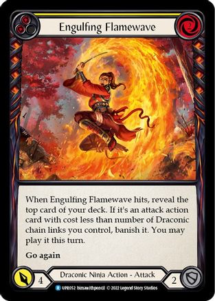 Engulfing Flamewave (Yellow) [UPR052] (Uprising)  Rainbow Foil-1