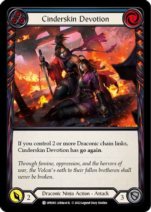 Cinderskin Devotion (Blue) [UPR065] (Uprising)  Rainbow Foil-1
