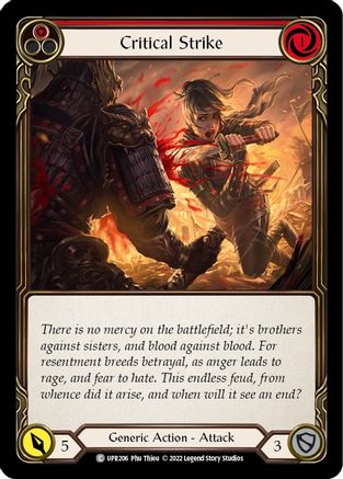 Critical Strike (Red) [UPR206] (Uprising)  Rainbow Foil-1