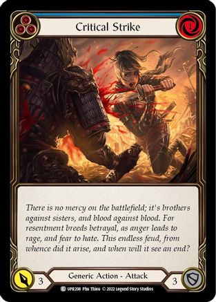 Critical Strike (Blue) [UPR208] (Uprising)  Rainbow Foil-1