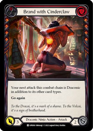 Brand with Cinderclaw (Red) [UPR060] (Uprising)  Rainbow Foil-1