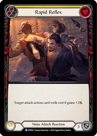 Rapid Reflex (Yellow) [UPR163] (Uprising)  Rainbow Foil-1