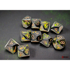 CHX 24205 Brush Deep Forest/gold Set of Ten d10s