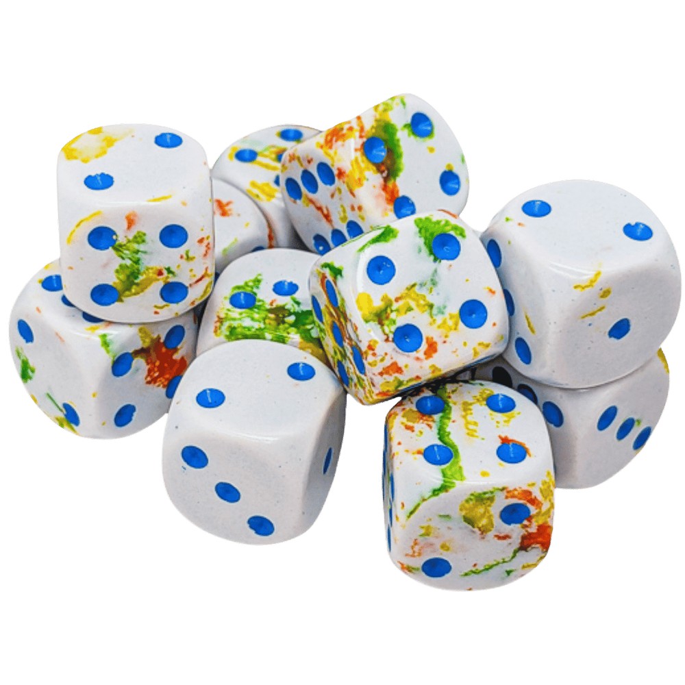 CHX 24609 Brush Breezy/blue 16mm d6 Dice Block (12 dice)