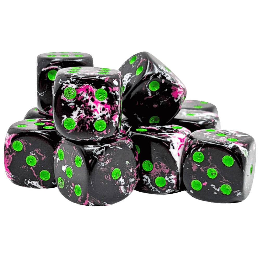 CHX 24614 Brush Paintball/green 16mm d6 Dice Block (12 dice)