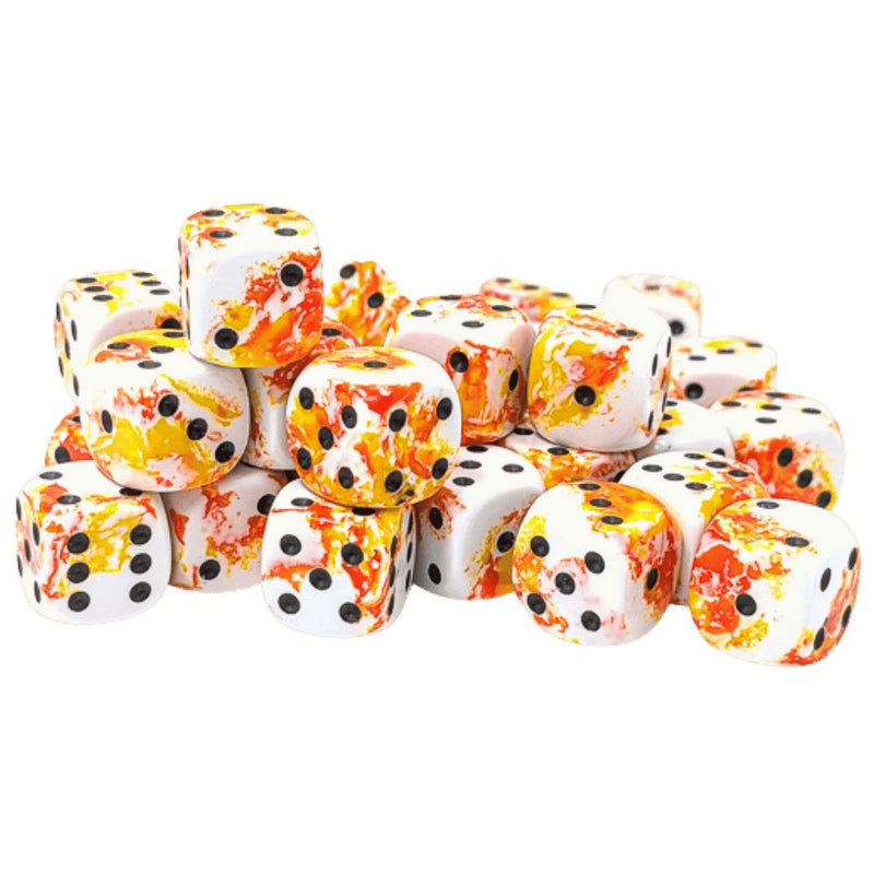 CHX 24803 Brush Sunrise/black 12mm d6 Dice Block (36 dice)
