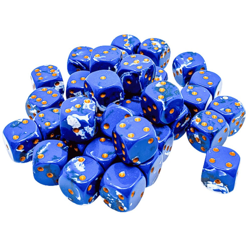 CHX 24806 Brush Wavebreak/gold 12mm d6 Dice Block (36 dice)