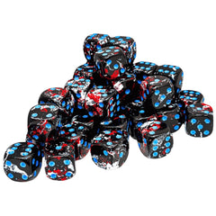 CHX 24808 Brush Dark Side/blue 12mm d6 Dice Block (36 dice)