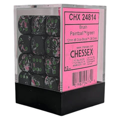 CHX 24814 Brush Paintball/green 12mm d6 Dice Block (36 dice)