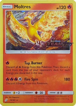 Moltres (19/181) (Stamped) [Sun & Moon: Team Up]-1