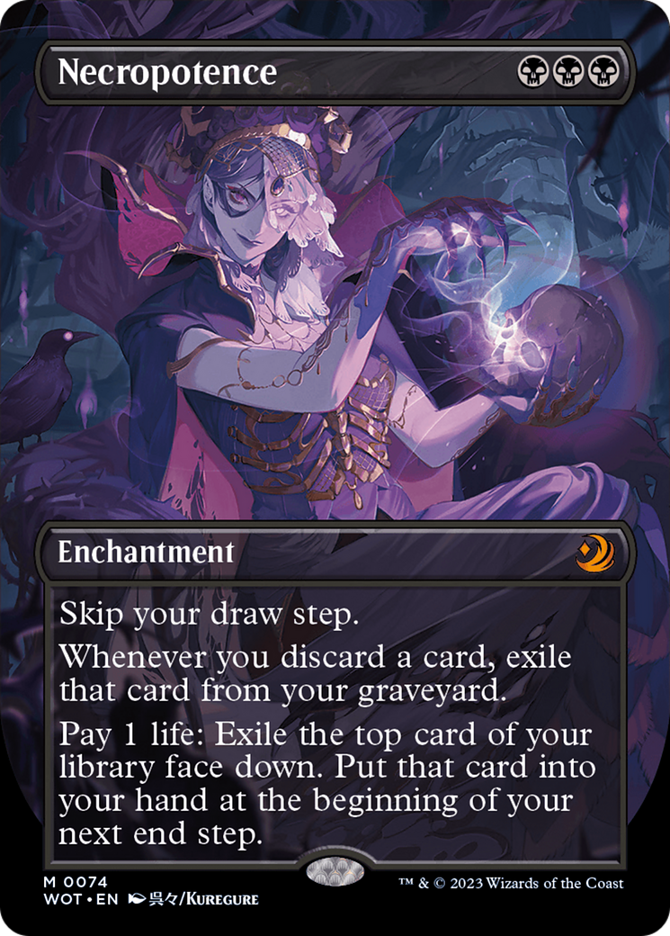 Necropotence (Anime Borderless) [Wilds of Eldraine: Enchanting Tales]-1