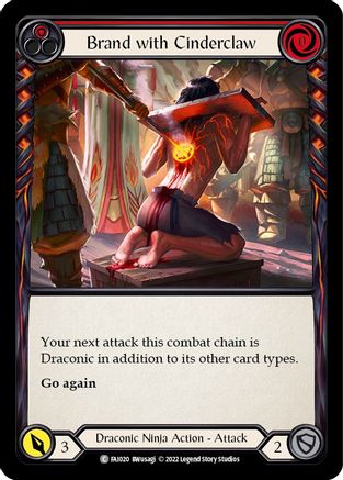 Brand with Cinderclaw (Red) [FAI020] (Uprising Fai Blitz Deck)-1