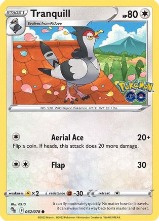Tranquill (062/078) [Pokémon GO]-1