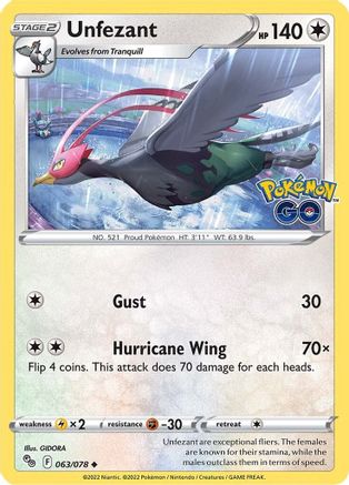 Unfezant (063/078) [Pokémon GO]-1