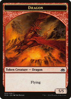 Dragon // Saproling Double-Sided Token [Planechase Anthology Tokens]-3