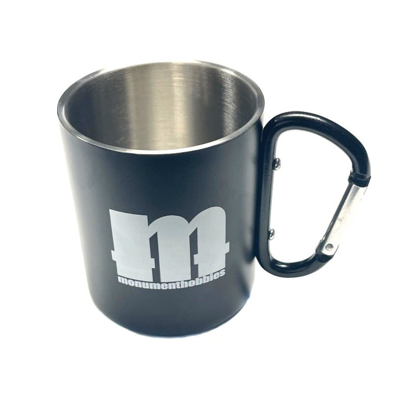 "Monument Hobbies - Stainless Paint Water Cup with Carabiner ""HBY NRD"""-2