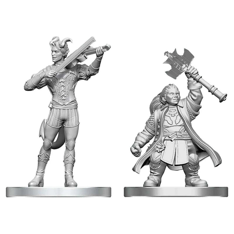 D&D Nolzur's Marvelous Miniatures: Tiefling Bard & Dwarf Cleric
