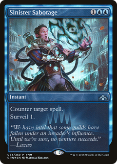 Sinister Sabotage (FNM) [Guilds of Ravnica Promos]-1