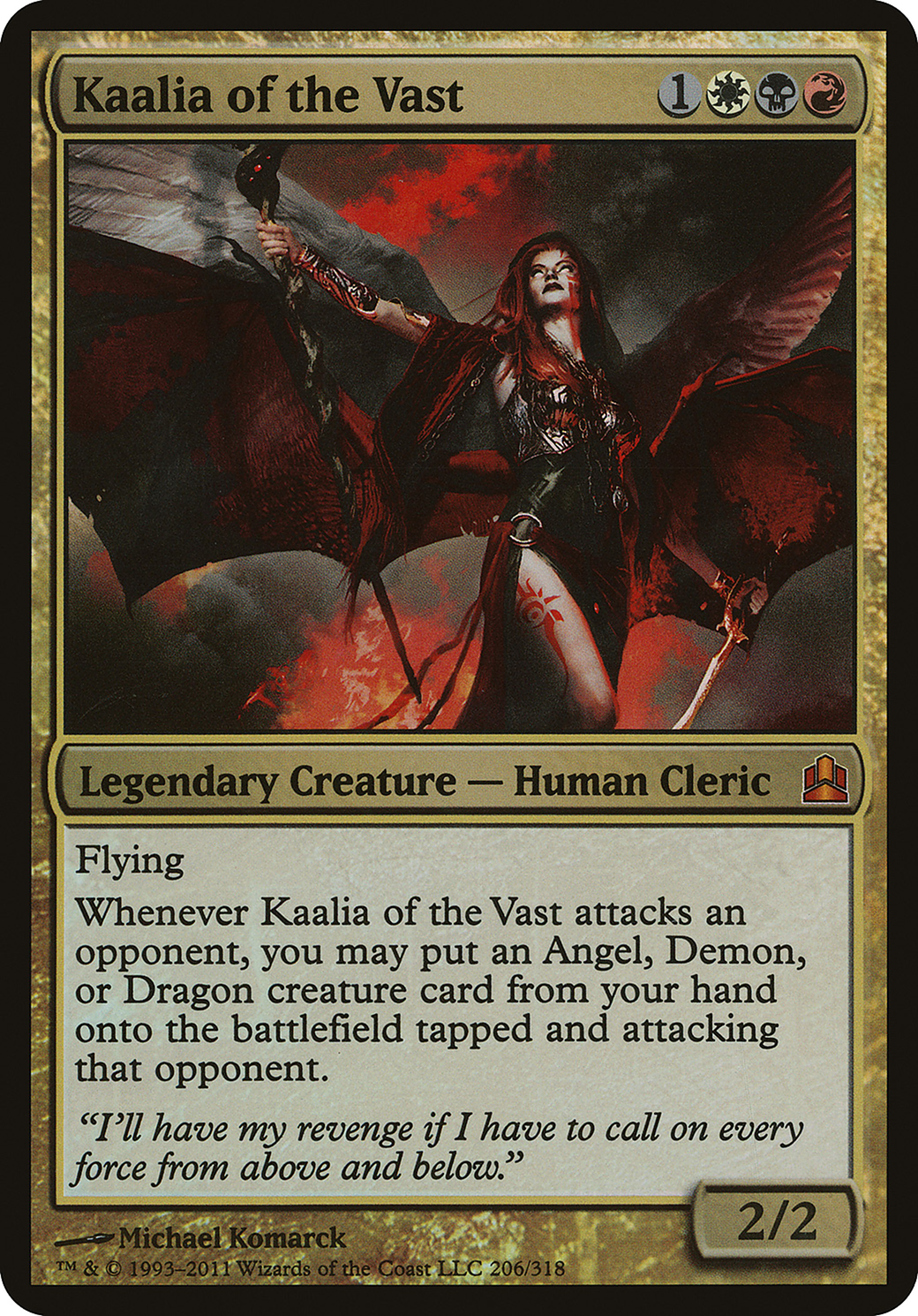 Kaalia of the Vast (Oversized) [Commander 2011 Oversized]-1
