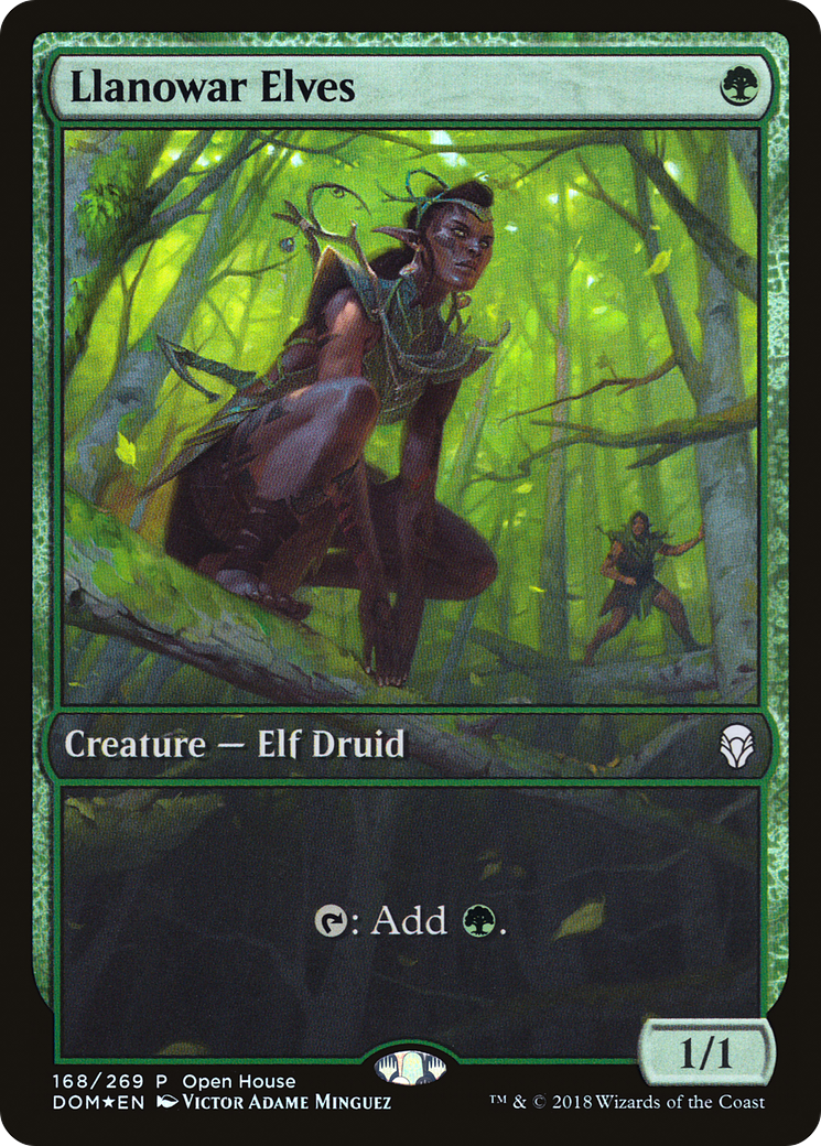Llanowar Elves (Open House) [Dominaria Promos]-1