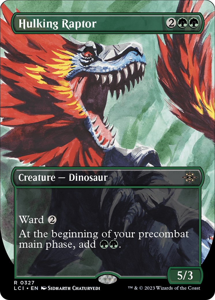 Hulking Raptor (Borderless) [The Lost Caverns of Ixalan]-1