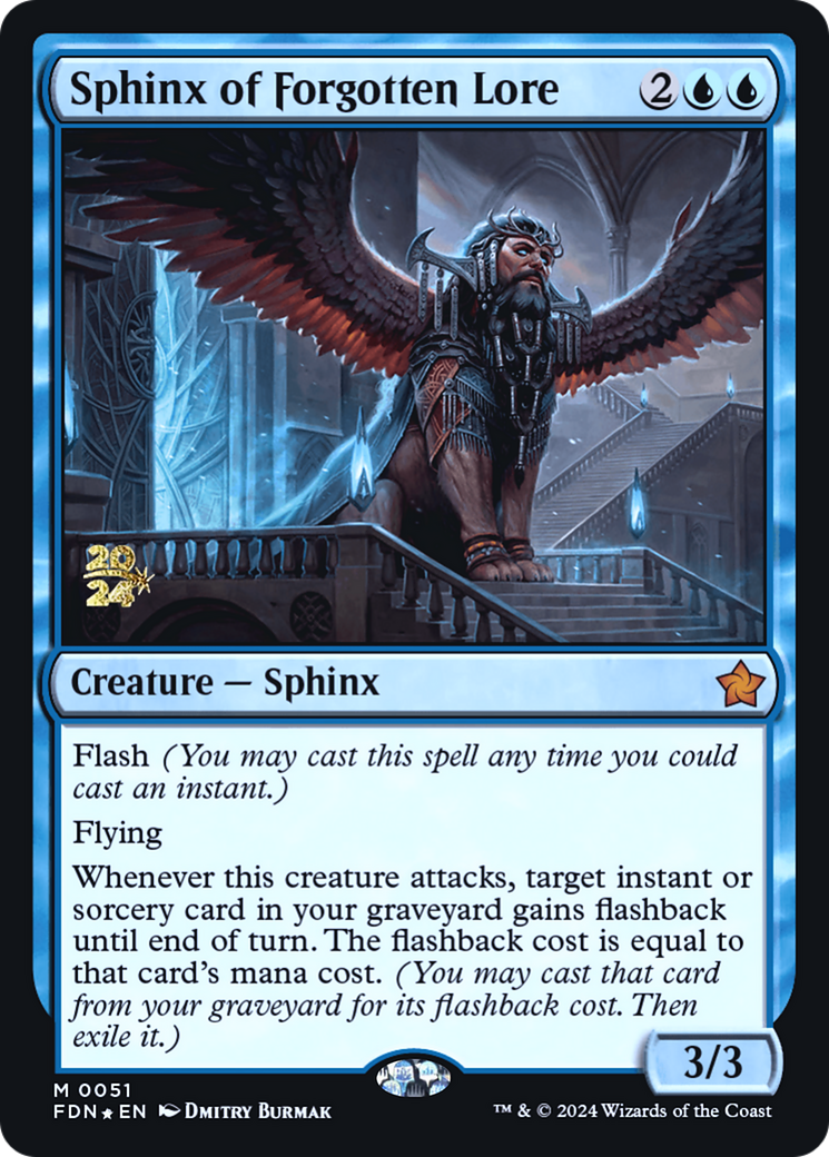 Sphinx of Forgotten Lore [Foundations Prerelease Promos]-1