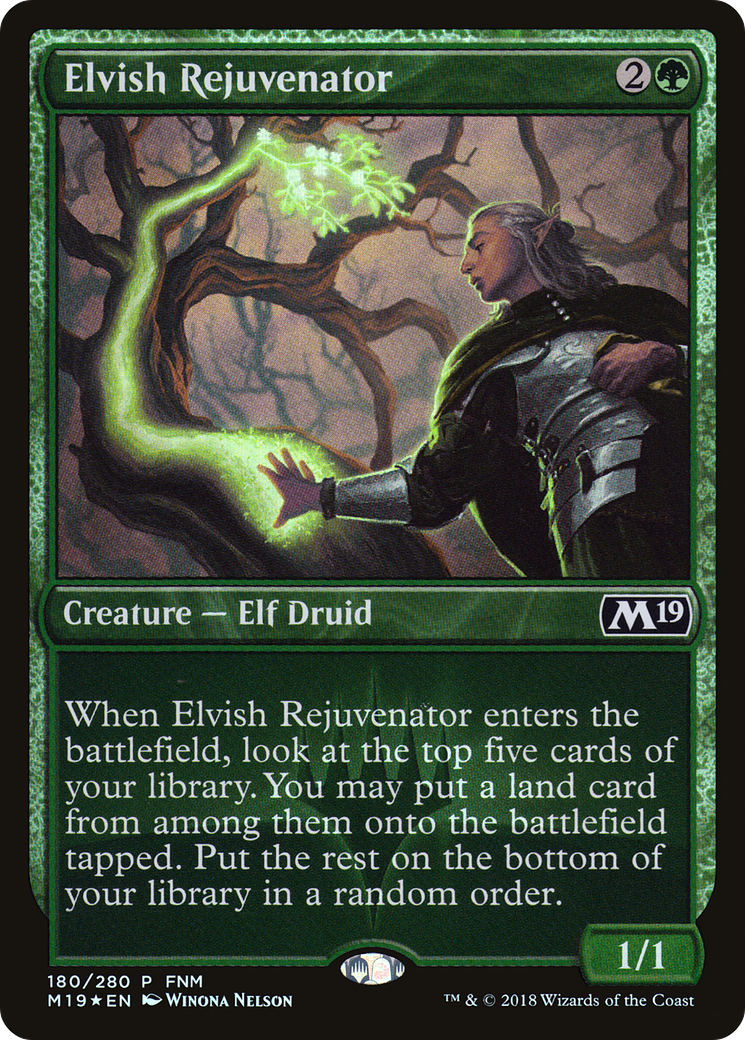 Elvish Rejuvenator (FNM) [Core Set 2019 Promos]-1