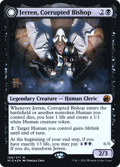 Jerren, Corrupted Bishop // Ormendahl, the Corrupted [Innistrad: Midnight Hunt Prerelease Promos]-3