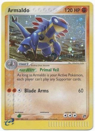 Armaldo (1/100) (Prerelease Promo) [EX: Sandstorm]-1