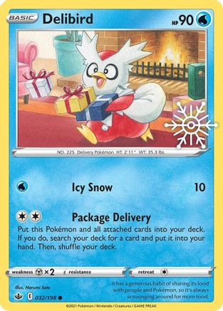 Delibird (032/198) (Holiday Calendar) [Sword & Shield: Chilling Reign]-1