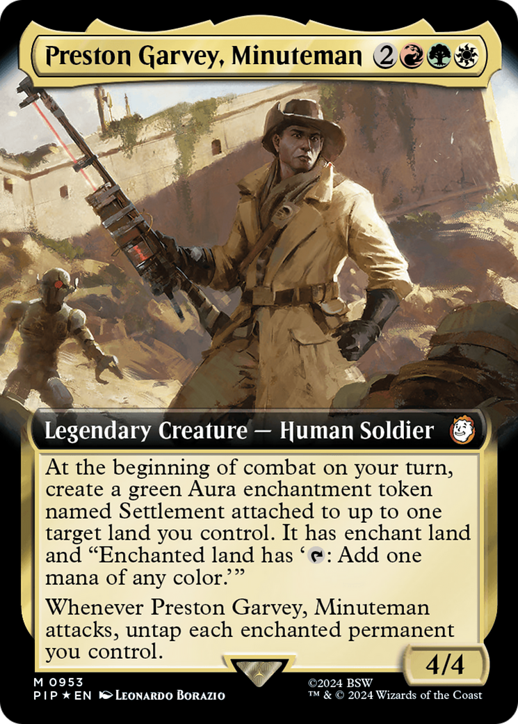 Preston Garvey, Minuteman (Extended Art) (Surge Foil) [Fallout]-1
