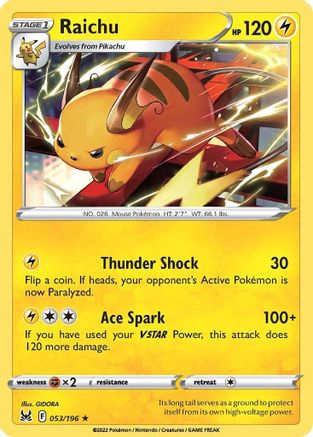 Raichu (053/196) [Sword & Shield: Lost Origin]-1