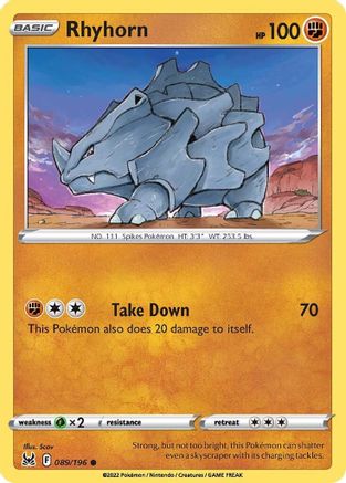 Rhyhorn (089/196) [Sword & Shield: Lost Origin]-1